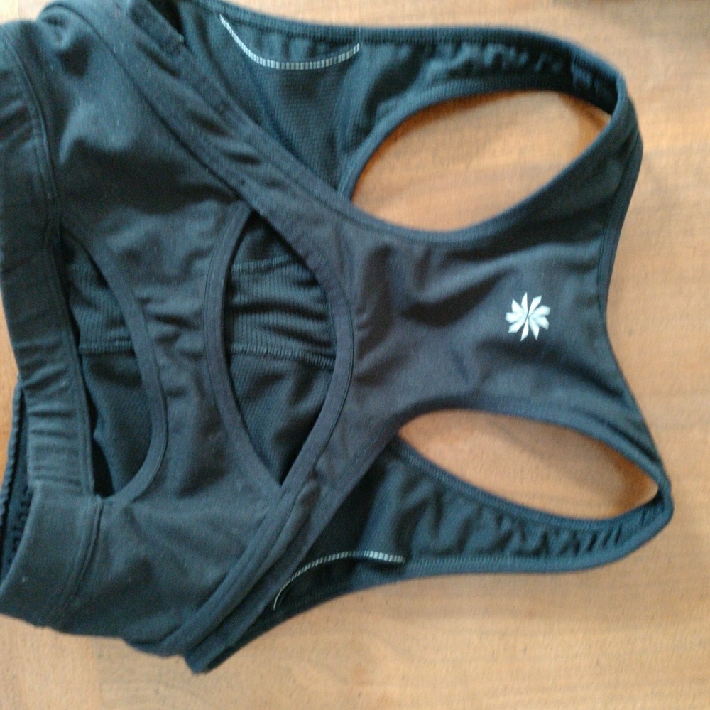 Athleta double dare black bra